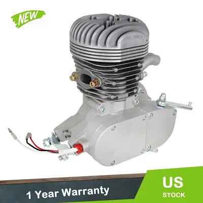 2 Stroke 100cc Gas Engine Motor For Motorised Motorized Bicycle Bike Silver • $79.47