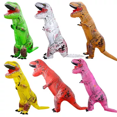 T-Rex Inflatable Dinosaur Costume Cosplay Halloween Blow Up Outfit Kid And Adult • $42.98