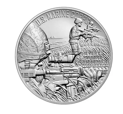 U.S. Marine Corps 2.5 Ounce Silver Medal 2022 • $250