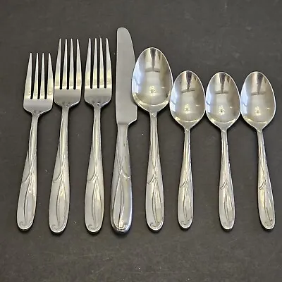 Mikasa COCOA BLOSSOM Dinner Salad Fork Knife Spoon Teaspoon 8pc Set Stainless • $31.49