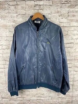 VINTAGE Izod Lacoste Men's XL Blue Zip Up Jacket • $24.97