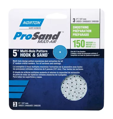 Norton ProSand 5 In.   Ceramic Alumina Hook And Loop A975 Sanding Disc 150 Grit  • $8.99