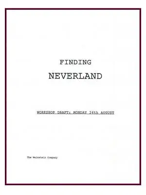 Finding Neverland Broadway Musical Script • $19.50