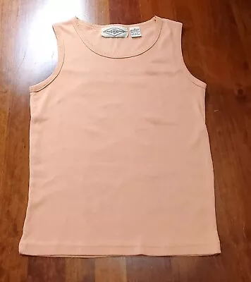 Ribbed Tank Top Women's Medium By B. Moss Clothing Orange • $9.50