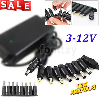 UK Universal 8 In 1 Tool AC DC Power Adapter Charger Power Supply For Laptop PC • £3.94