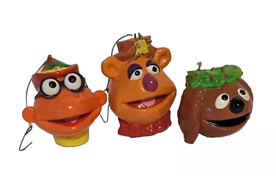 Muppets Christmas Ornaments Lot Fozzie Bear Rowlf The Dog Scooter Vintage 70s • $60