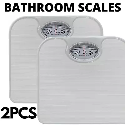 2x 130kg Mechanical Bathroom Scales Weight Checker Kilo Kg Kilograms - White • $59