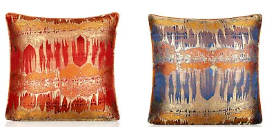 Fryetts INCA  Orange Or Navy Budapest  Spice / Orange / Navy Filled CUSHION • £17.99