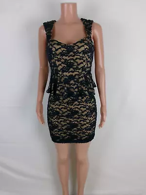 B. Smart  Back Zip Sleeveless Dress          SIZE: 4              DARK BLUE LACE • $5.98