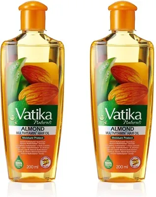2 DABUR VATIKA Hair Oil Extracts Of Almond Sesame And Coconut 2 X 200ml • $42