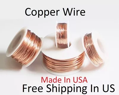 Copper Wire Round (Dead Soft) Sizes 1012141618202224262830 Ga • $9.99
