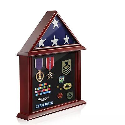 Shadow Box Flag Display Case Certificate Holder For 3' X 5' Folded Flag • $49.95