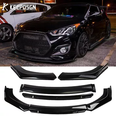 For HYUNDAI VELOSTER 2012-2021 Gloss Front Bumper Lip Splitter Diffuser Body Kit • $79.45