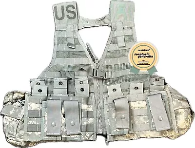 MOLLE II US Army Tactical Vest/Chest Rig! QRF Vest W/ 7 Pouches! ACU • $35