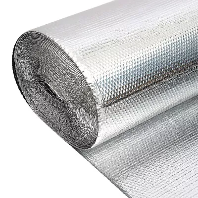 10M-50M Roll Double Bubble Foil Insulation Shed Commercial Floor Wall Roof Sheds • £79.95