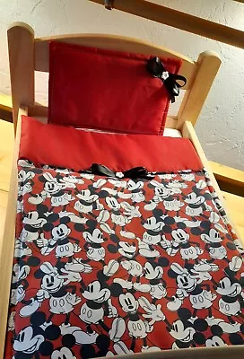 Dolls Pram Cot Bedding Set Micky Mouse Fabric 12x16 Inch Aprox • £6