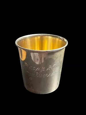 VINTAGE WEBSTER STERLING SILVER Shot Glass 1 OZ  Happy 25th Anniversary • $149.99