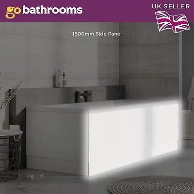 White Matt MDF 1800mm Adjustable Bathroom Front Bath Panel  | Can Cut To Size • £132.87