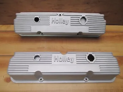 Holley Ford FE 390 406 427 428 Vintage 103R-56 Finned Aluminum Valve Covers M/T • $299.99