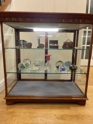 £795 • Buy Beautiful Original Edwardian Antique Mahogany 'fry's' Chocolate Display Cabinet 