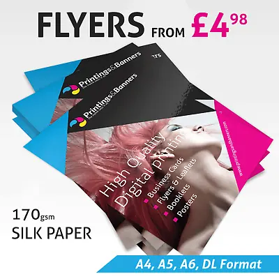£1008.10 • Buy Flyers / Leaflets Printed On 170gsm Full Colour Silk A4 A5 A6 DL