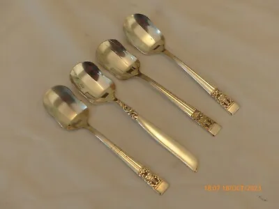 4 Community Silver Plate Sugar Spoons.hampton Court & South Seas Pattern • $12.43