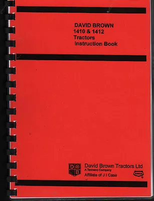 David Brown 1410/1412 Tractor Instruction Manual Book • £15