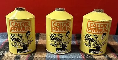 3 X Vintage Primus Calor Gas Empty Bottles Cans • £49.99