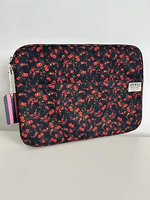 Floral Jack Wills  13” Laptop Bag Case Wallet Sleeve Blue Red  Zip • £19.99