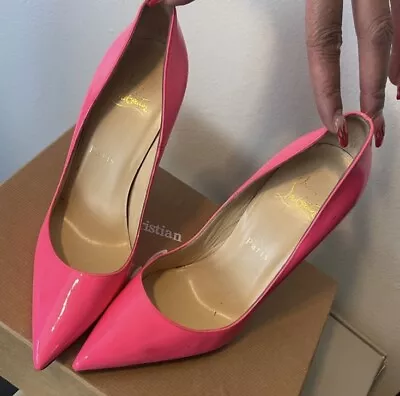 Christian Louboutin Simple Pump In Pink Patent Leather 39 | 8.5 • $250