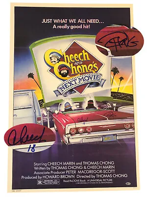 Cheech And Chong Signed Auto Next Movie Full Size Movie Poster Beckett Bas 2 • £337.34