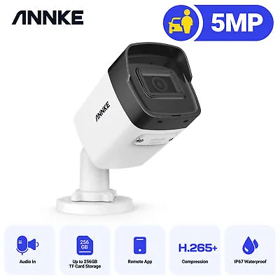 ANNKE 5MP PoE Security Camera Audio C500 IP Network Outdoor Human Detection IP67 • $28.89