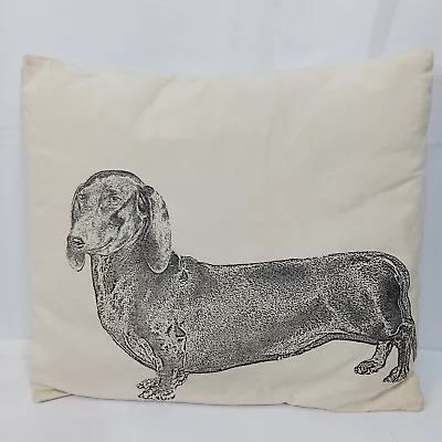 Eric & Christopher Screen Printed Dachshund Dog Pillow 19 X17  Made In USA • $19.80