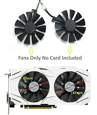 $33.89 • Buy 2PCS Graphic Card Cooling Fan For ASUS DUAL GeForce GTX1060-O6G PLD09210S12HH*