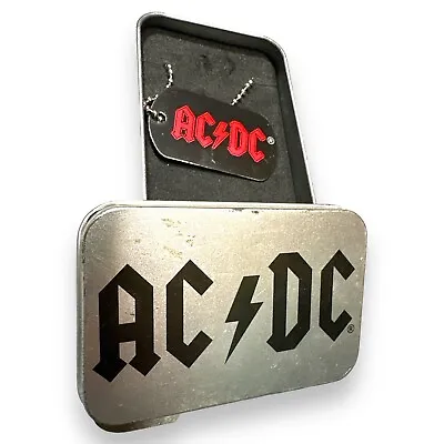 £22.25 • Buy AC/DC Dog Tag 2006 Y2K Necklace With Stash Box 
