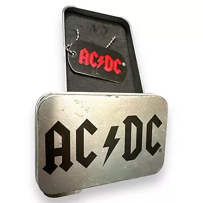 AC/DC Dog Tag 2006 Y2K Necklace With Stash Box  • £21.69