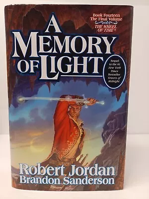 A Memory Of Light : Book Fourteen Wheel Of Time Robert Jordan - 1st Print HC/DJ • $55