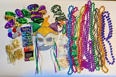 Mardi Gras Mask And Party Decorations Lot Bundle • $22