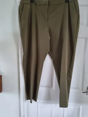 Magisculpt Olive Green  Trousers Uk Curve 30 Nwt  Spring Wardrobe Staple • £22.50