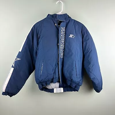 Vintage Dallas Cowboys Starter Pro Line Youth Coat Size Lg Football NFL Logo • $39.99