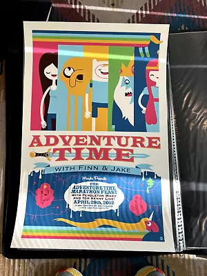 Adventure Time Marathon Feast Mondo Print Poster Art Dave Perillo Finn Jake • $135