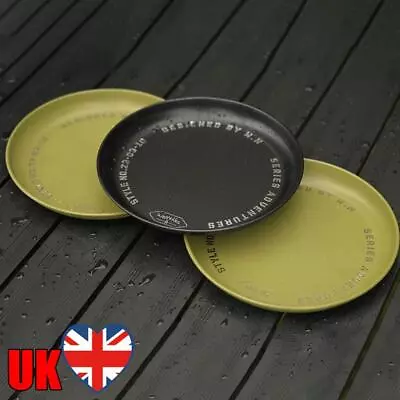 Stackable Camping Plates Metal Blackened Dish Camping Cutlery For Outdoor Dining • £8.51