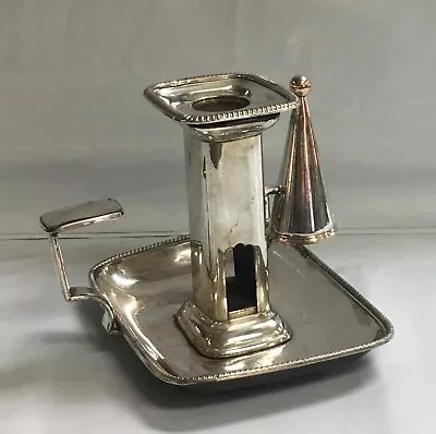£20.05 • Buy Vintage Silver Plated Candle Holder With Snuffer