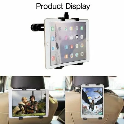 Universal In Car Headrest Back Seat Holder Mount For Apple IPads & Samsung Tabs • £10.99