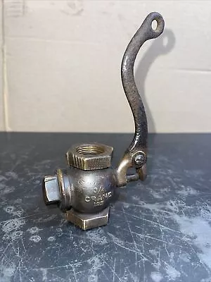 Antique Brass Crane Valve 3/4” 125 Steam Whistle Parts Engine  • $145