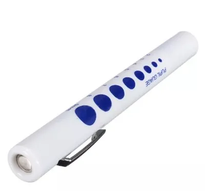 LED Torch Pen Light Disposable With Pupil Gauge Medical Nurses Doctors Par UP • £3.67