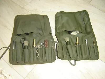 British Army Olive Green SA80 Rifle Gun Cleaning Kit Pouches X 2 Plus Contents • £9.99
