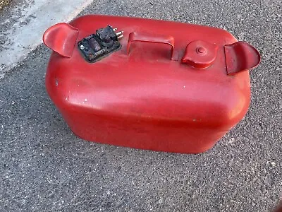 Vintage Gas Outboard Motor 6 Gallon Metal Gas Can Boat Fuel Tank Gauge • $45