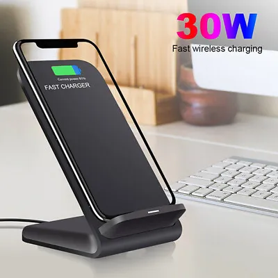 30W Wireless Charger Dock Stand For Samsung S23 Apple IPhone 15 14 Google Huawei • $12.99