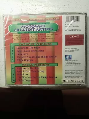 Motown's Greatest Artists Vol. 2 By Karaoke (CD Mar-2002 New Music (Brentwood • $13